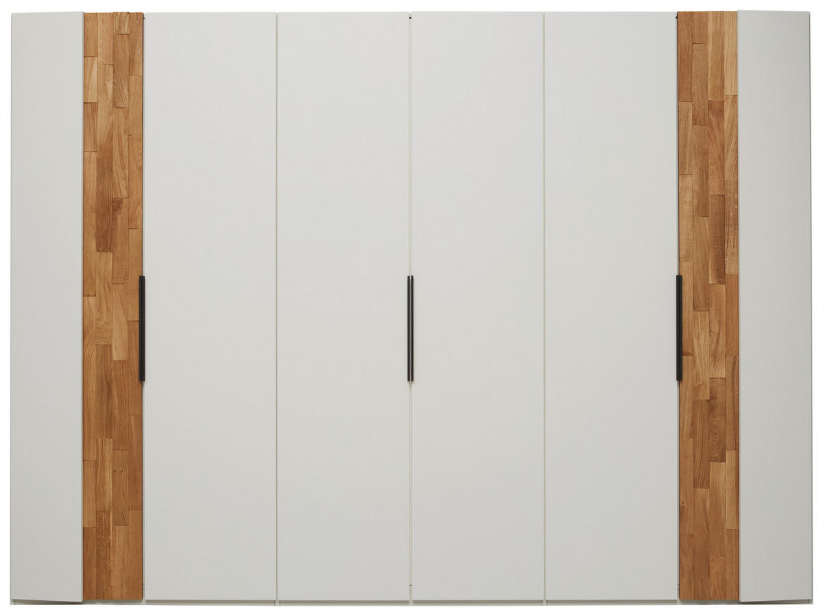 DREHTÜRENSCHRANK in Weiss, Wildeiche  - Wildeiche/Weiss, Design, Holz/Holzwerkstoff (301,9/223,3/62cm) - Dieter Knoll
