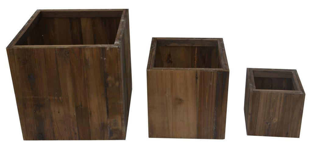 Dekosäulen-Set Holz Tanne massiv  - Naturfarben, Trend, Holz - Ambia Home