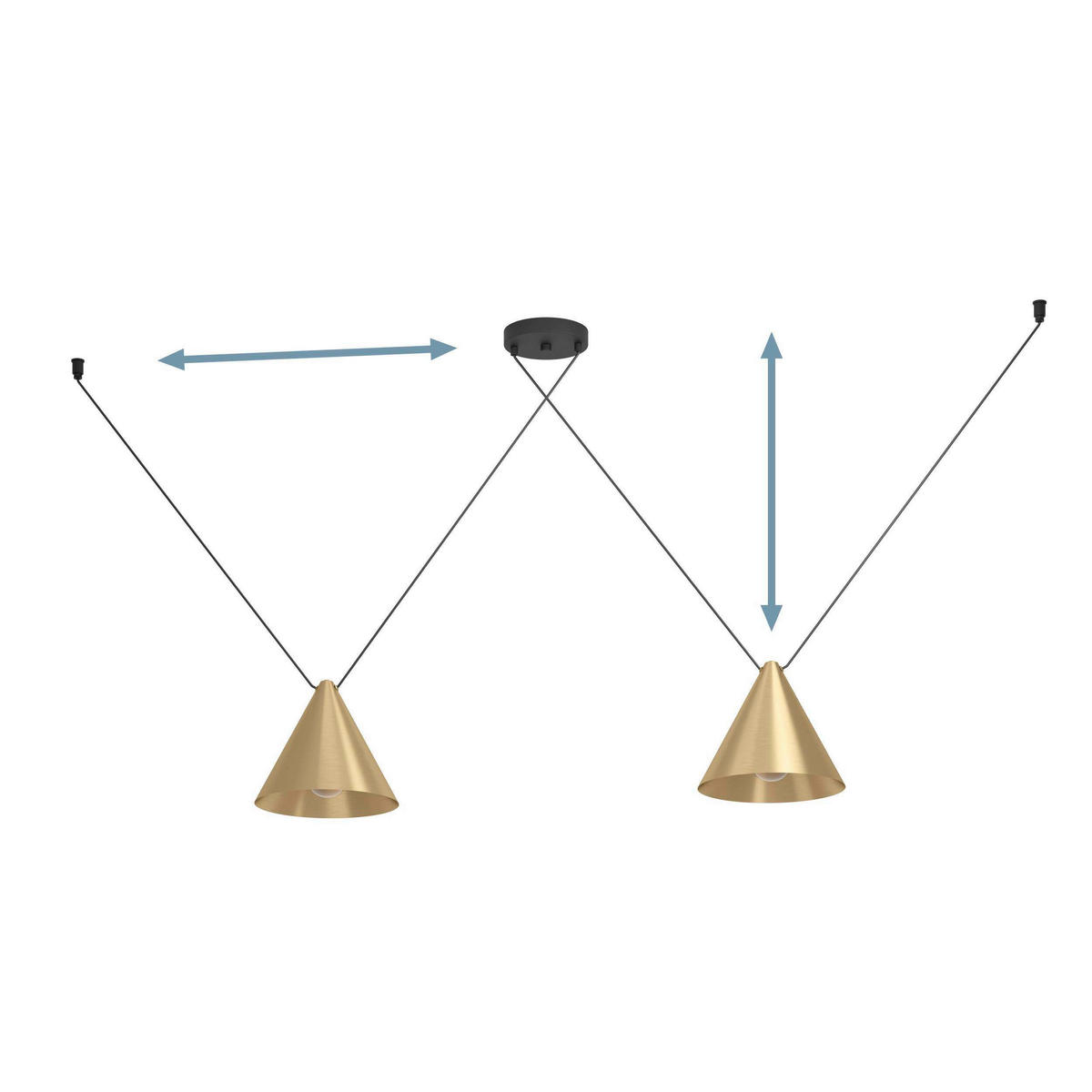 HÄNGELEUCHTE 173/26/110 cm  - Messingfarben/Goldfarben, KONVENTIONELL, Metall (173/26/110cm) - Eglo