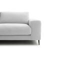 ECKSOFA  in Flachgewebe Creme  177/253 cm  - Creme/Schwarz, Design, Textil/Metall (177/253cm) - Dieter Knoll