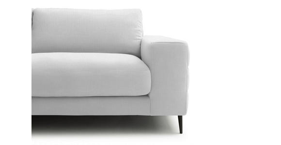 ECKSOFA  in Flachgewebe Creme  177/253 cm  - Creme/Schwarz, Design, Textil/Metall (177/253cm) - Dieter Knoll