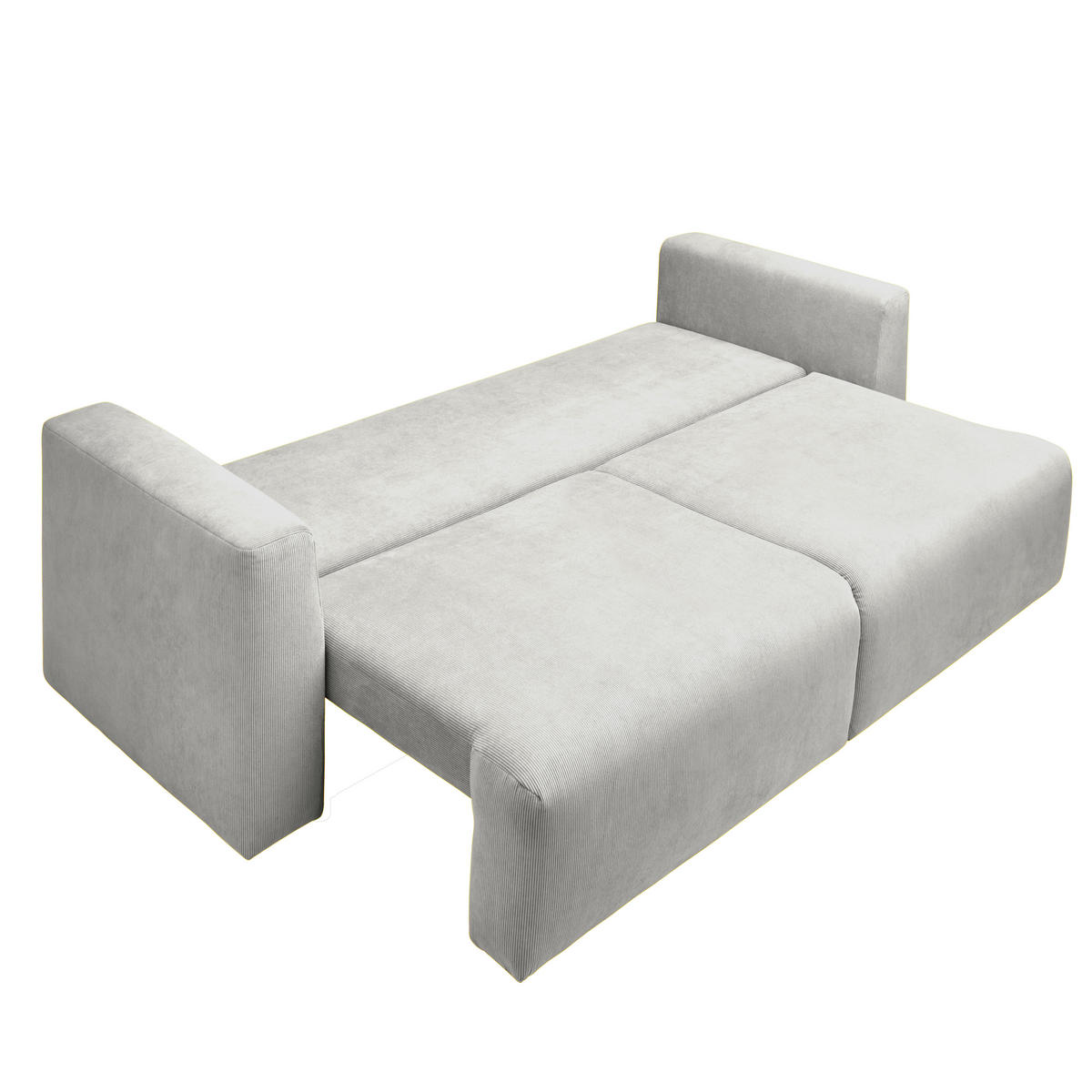 SCHLAFSOFA in Cord Naturfarben  - Schwarz/Naturfarben, Design, Kunststoff/Textil (250/92/105cm) - Carryhome