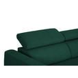 ECKSOFA Waldgrün Feincord  - Waldgrün/Schwarz, Design, Textil/Metall (280/205cm) - Xora