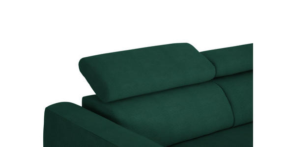 ECKSOFA Waldgrün Feincord  - Waldgrün/Schwarz, Design, Textil/Metall (280/205cm) - Xora