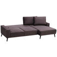 ECKSOFA Taupe Velours  - Taupe/Schwarz, Basics, Holz/Textil (260/161cm) - Carryhome