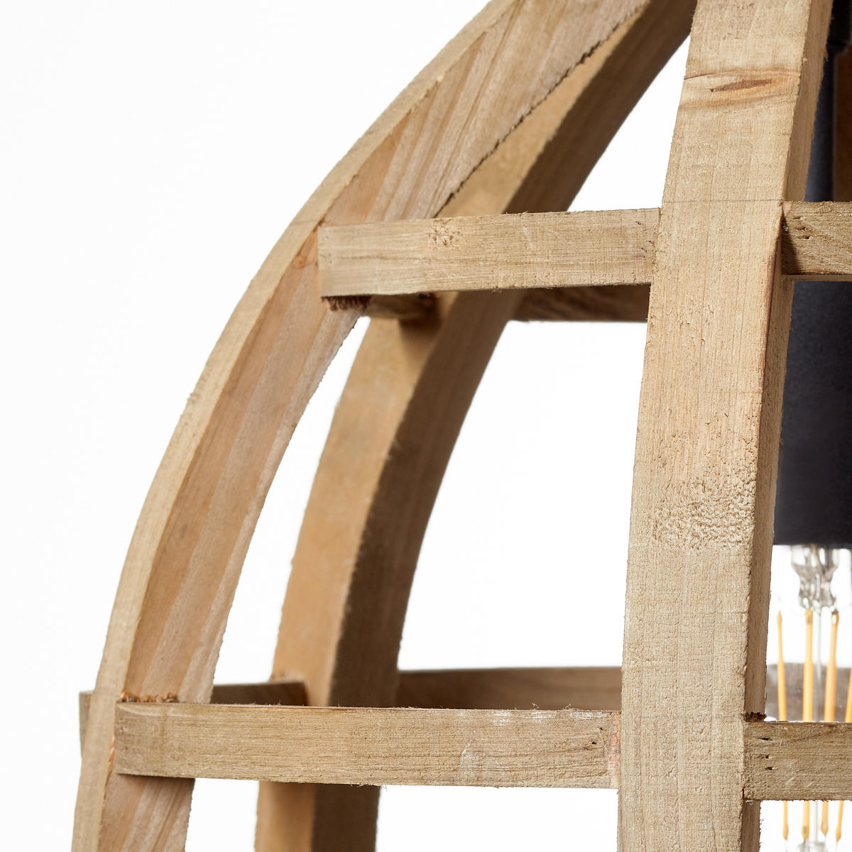 PENDELLEUCHTE 34/143 cm   - Hellbraun/Schwarz, Natur, Holz/Metall (34/143cm) - Brilliant