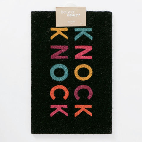 FUßMATTE   Blau, Gelb, Schwarz, Hellrosa  - Blau/Hellrosa, Basics, Kunststoff/Textil (60/40/1,5cm) - Boltze Home