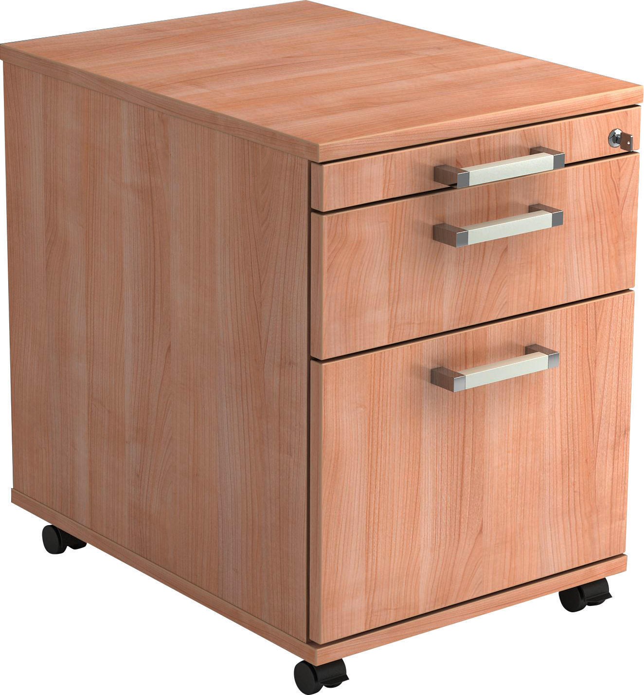 ROLLCONTAINER Nussbaumfarben  - Chromfarben/Nussbaumfarben, KONVENTIONELL, Holzwerkstoff/Kunststoff (42,8/59/58cm) - Venda