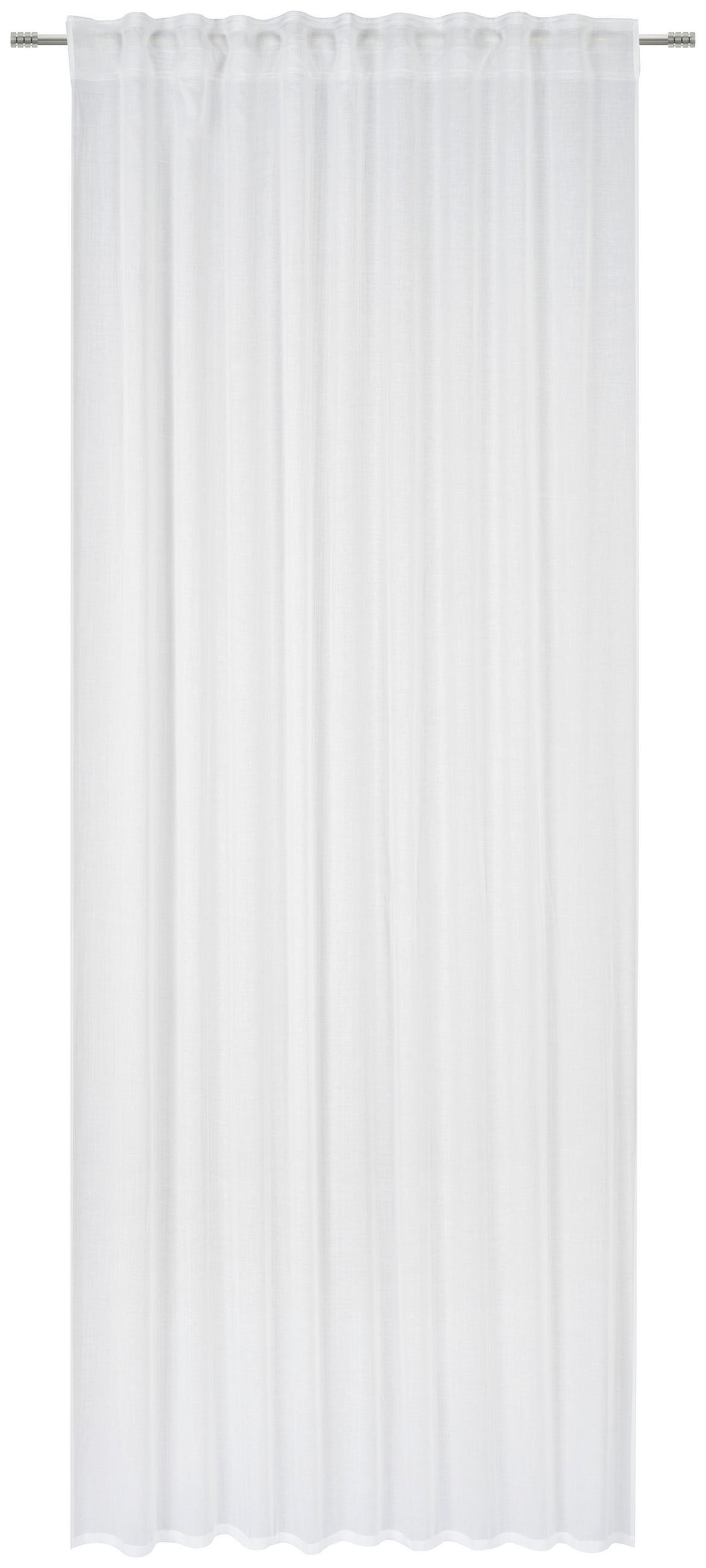 HOTOVÝ ZÁVĚS, poloprůhledné, 140/255 cm - bílá, Basics, textil (140/255cm) - Bio:Vio