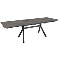 ESSTISCH Schwarz, Schieferfarben rechteckig  ausziehbar, in verschiedenen Größen erhältlich, in verschiedenen Holzdekoren erhältlich  - Schieferfarben/Schwarz, Basics, Holzwerkstoff/Metall (160-260/95/76cm) - Celina Home