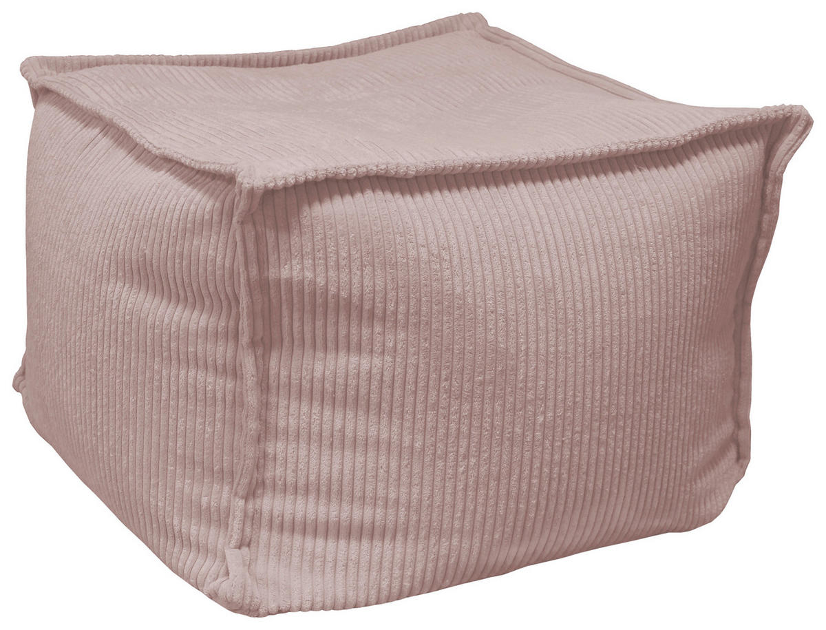 POUF Cord Rosa 70/70/40 cm  - Rosa, Design, Textil (70/70/40cm) - Carryhome
