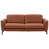 3-SITZER-SOFA in Leder Cognac  - Cognac/Schwarz, Natur, Leder/Metall (222/81/110cm) - Valdera