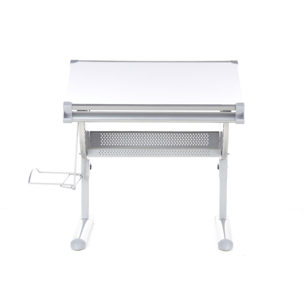 JUGENDSCHREIBTISCH 50/80/56-80 cm  - Silberfarben/Weiß, Basics, Holzwerkstoff/Kunststoff (50/80/56-80cm) - MID.YOU