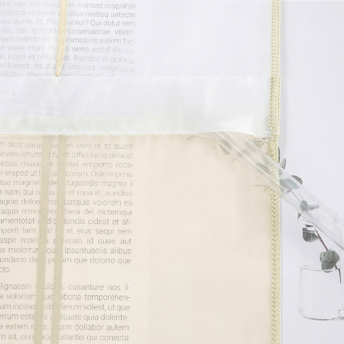 FALTROLLO  transparent  100/155 cm    - Sandfarben/Weiß, Basics, Textil (100/155cm)