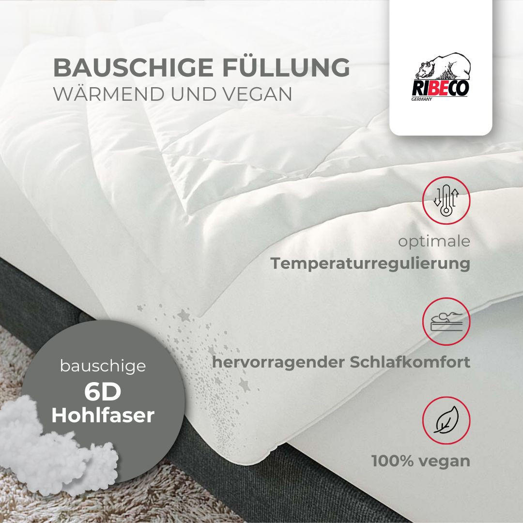 BETTDECKE - Weiß/Grau, Basics, Textil (240/220cm) - RIBECO