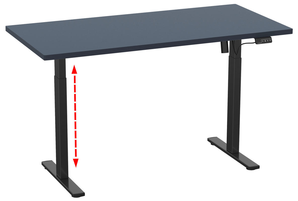 SKRIVBORD 110/50/71 cm  i antracit, svart  - silver/svart, Design, metall/trämaterial (110/50/71cm) - MID.YOU