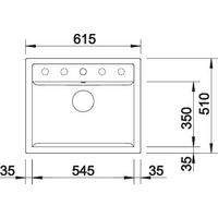 SPÜLE 514197  - Anthrazit, Basics, Stein (61,5/19,0/51,0cm) - Blanco