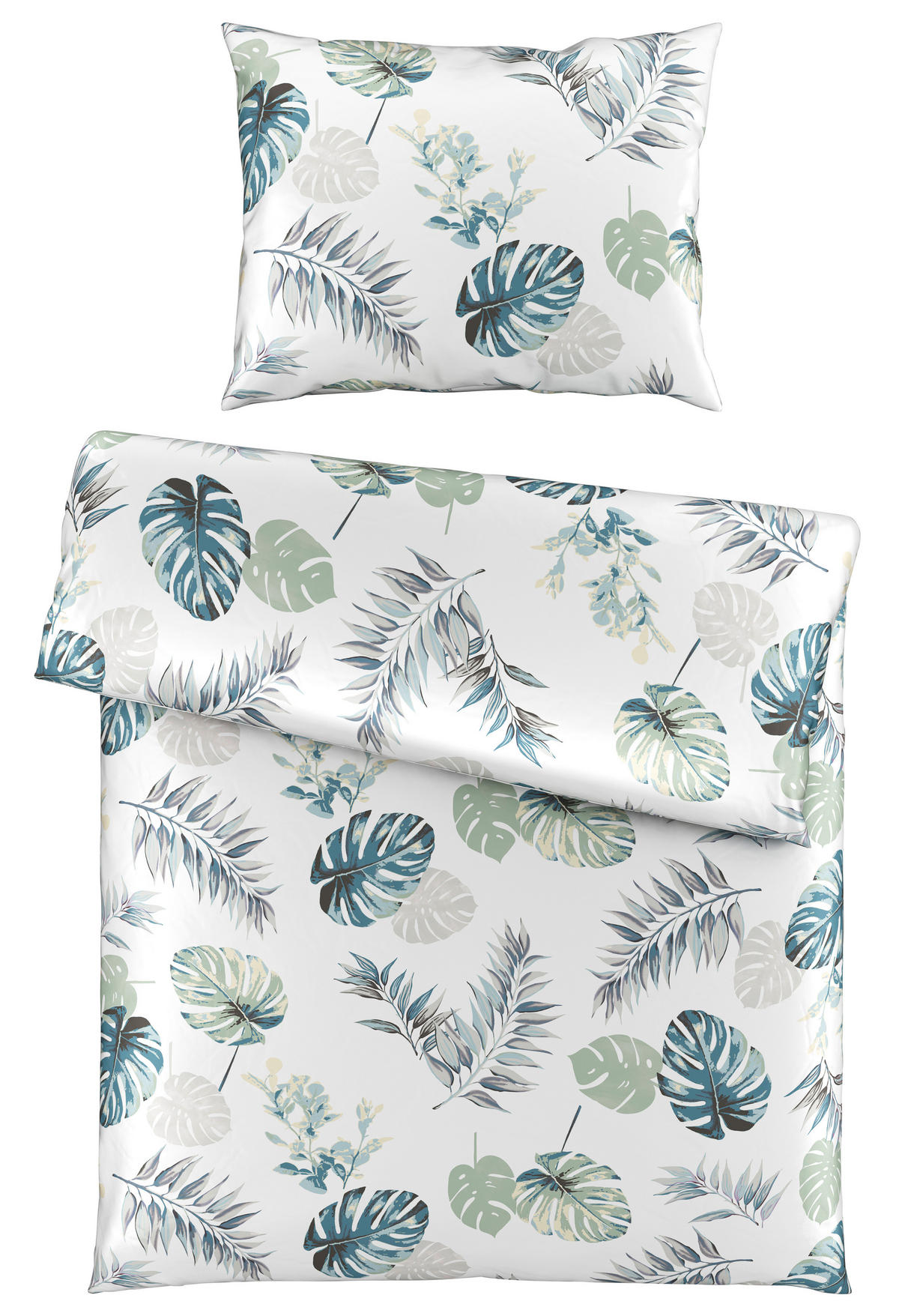 BETTWÄSCHE VERBA Satin 160/210 cm  - Blau/Grau, KONVENTIONELL, Textil (160/210cm) - Esposa