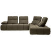 ECKSOFA in Struktur Graubraun  - Graubraun/Schwarz, Design, Kunststoff/Textil (313/233cm) - Emilio Belluti