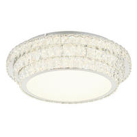 LED-TAKLAMPA KLARA 60 cm  - klar/kromfärg, Klassisk, metall/glas (60cm) - Globo