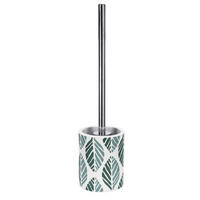 GARNITURĂ DE PERIE PENTRU WC in metal  plastic   - verde/culoare crom, Trend, plastic/metal (10,3/40cm) - Kleine Wolke