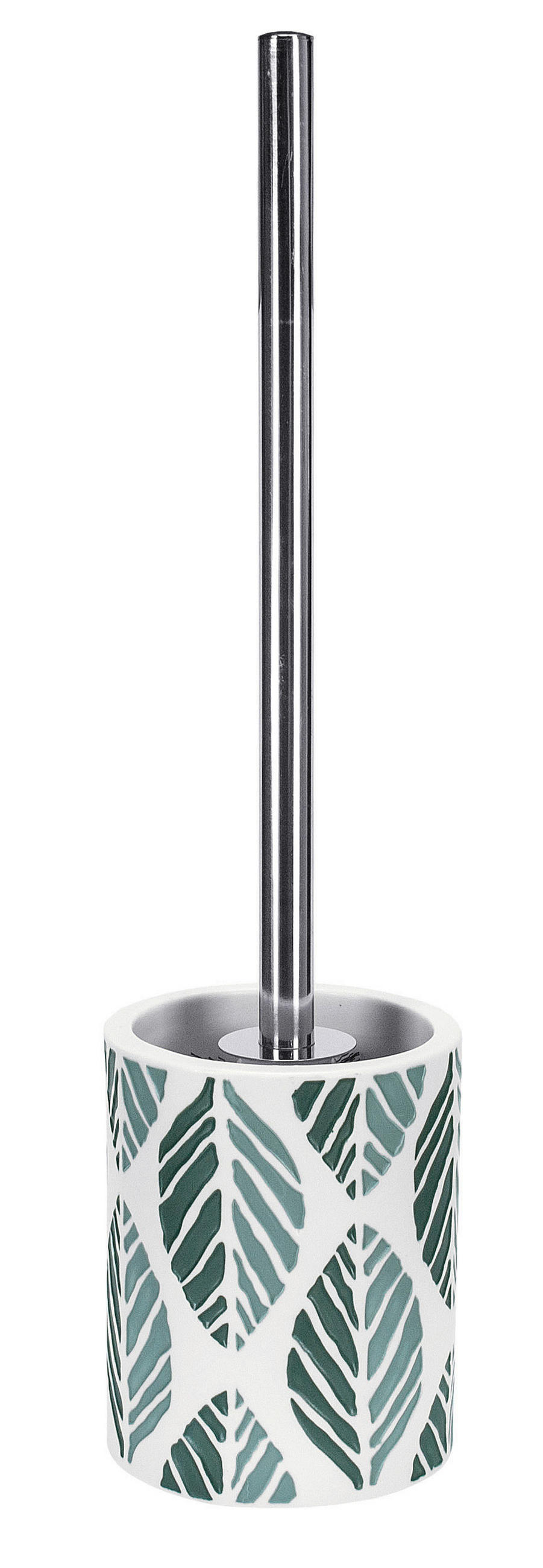 GARNITURĂ DE PERIE PENTRU WC in metal  plastic   - verde/culoare crom, Trend, plastic/metal (10,3/40cm) - Kleine Wolke