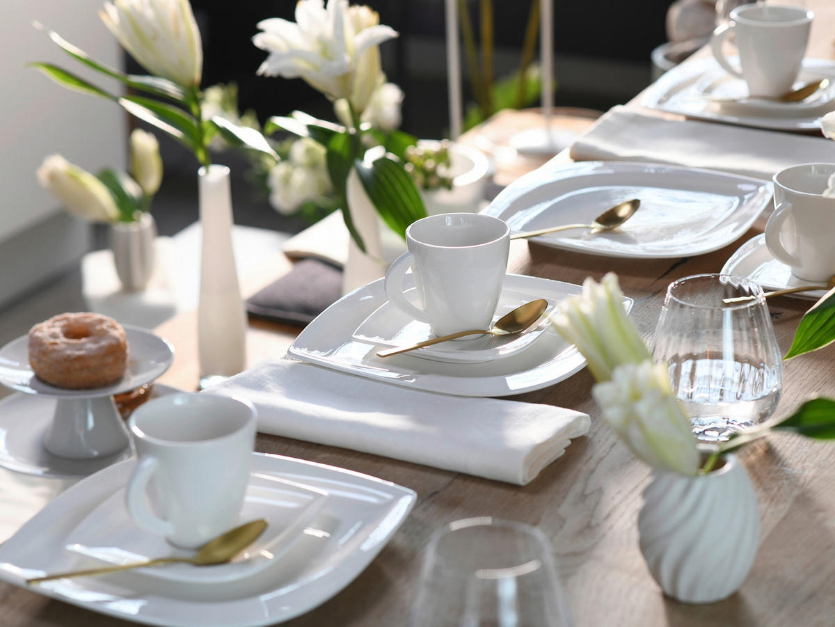 KAFFESERVIS Melbourne 18 delar  - cremefärgad, Basics, keramik - Creatable