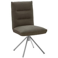 STUHL  in Flachgewebe  - Edelstahlfarben/Braun, Design, Textil/Metall (49/93/59cm) - Dieter Knoll