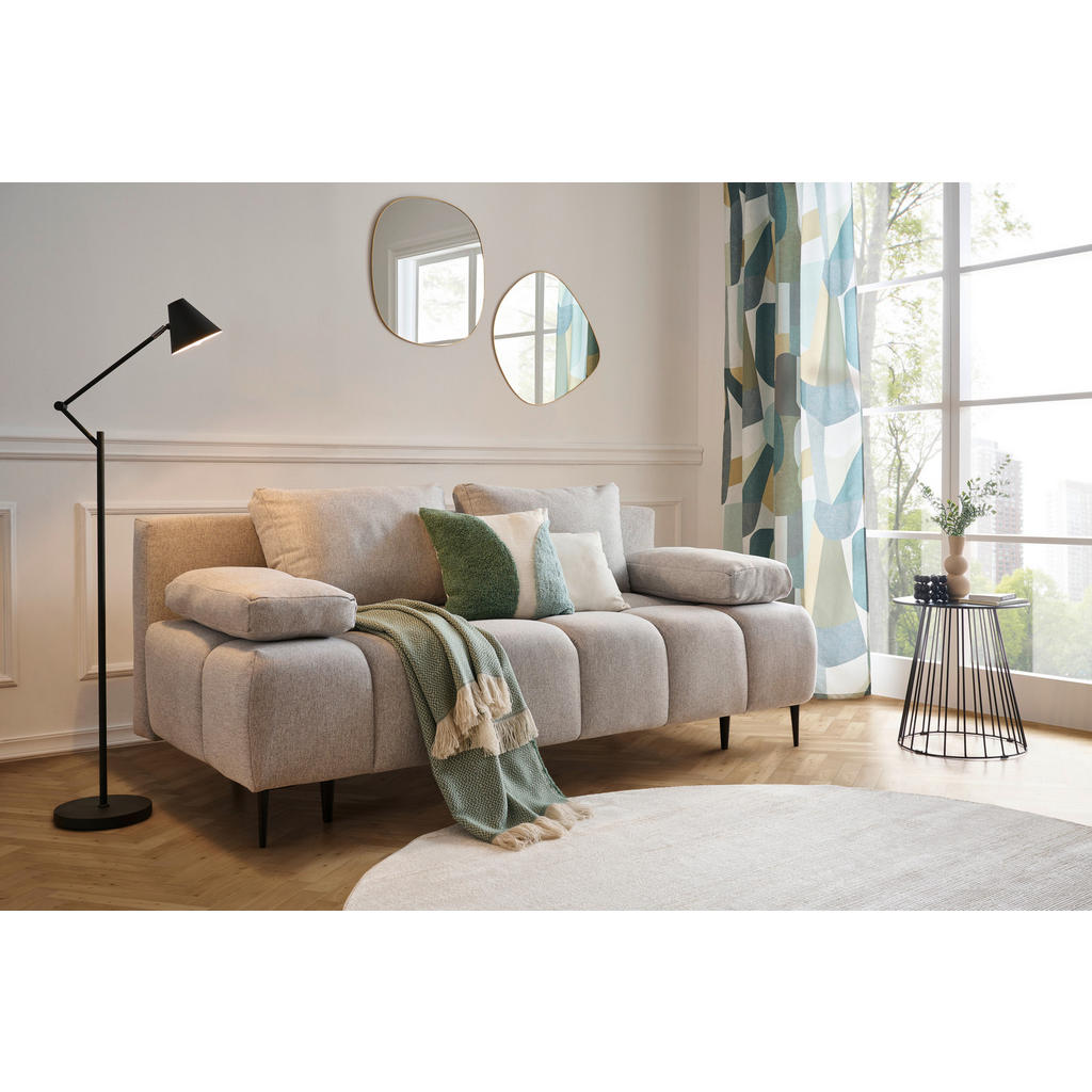 Thumbnail - Mid.you Schlafsofa, Grau, Textil, 2-Sitzer, Füllung: Hohlfaser,Hohlfaser, 204x90x95 cm, Liegefunktion, Wohnzimmer, Sofas...
