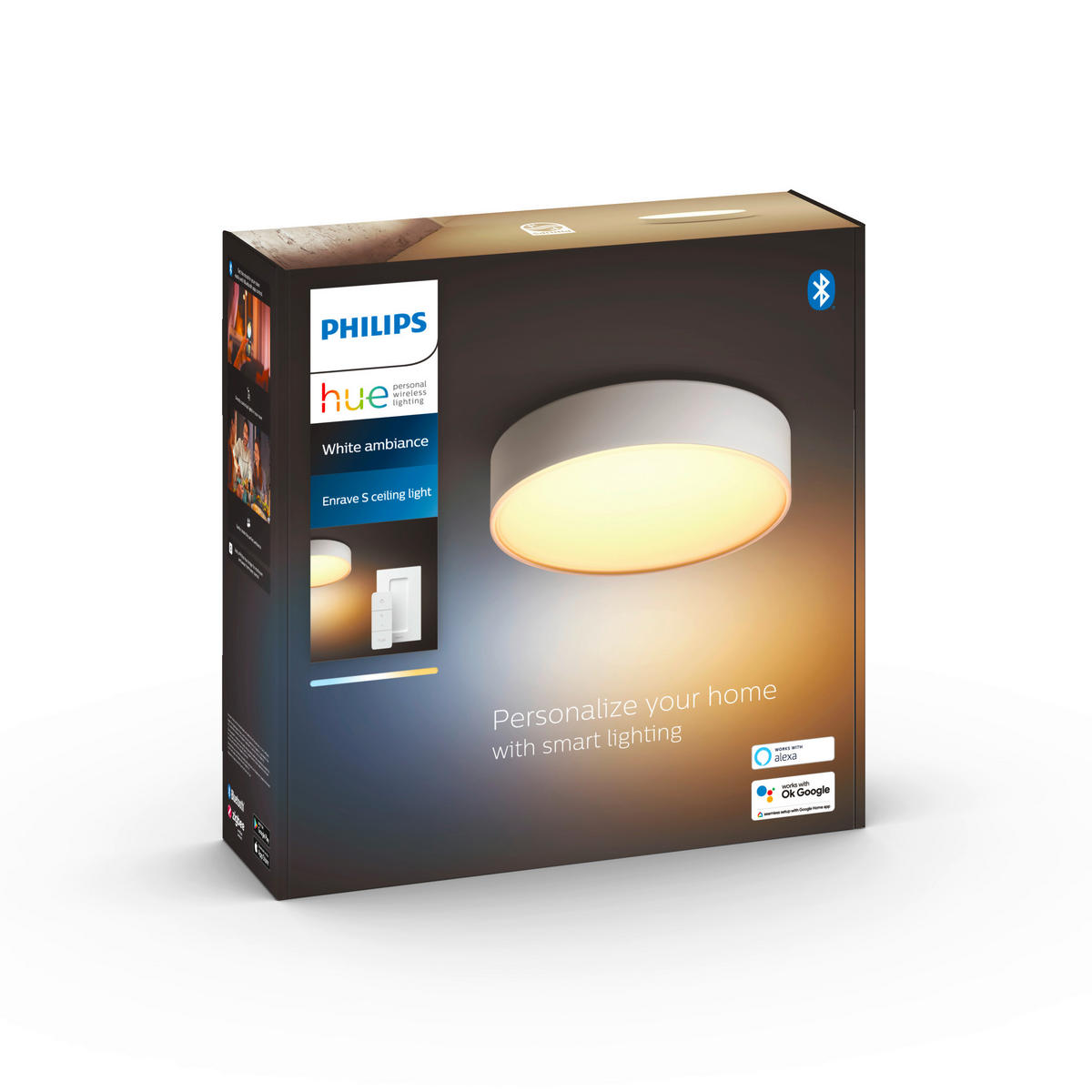 LED-DECKENLEUCHTE  26,1/6,6 cm    - Weiss, Design, Metall (26,1/6,6cm) - Philips HUE