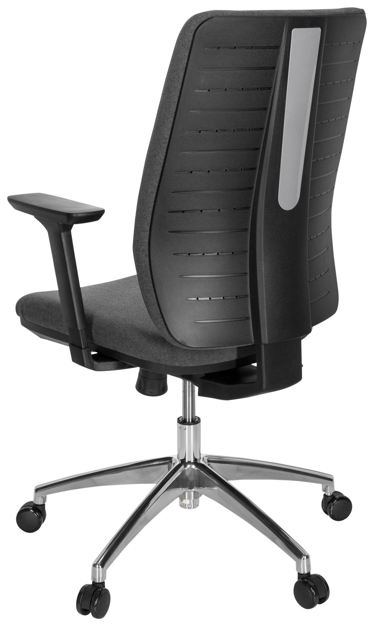 DREHSTUHL  in Flachgewebe Dunkelgrau  - Chromfarben/Dunkelgrau, MODERN, Kunststoff/Textil (74/123/63cm) - MID.YOU