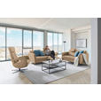 3-SITZER-SOFA in Leder Hellbraun  - Hellbraun/Schwarz, Design, Leder/Metall (190/84/99cm) - Dieter Knoll