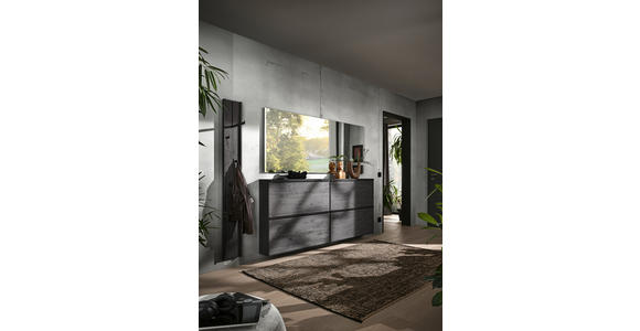 HÄNGESCHUHSCHRANK 98/88/20 cm - Anthrazit/Schwarz, Design, Holz/Metall (98/88/20cm) - Johann Jakob
