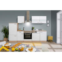 KÜCHENLEERBLOCK 280/200/60 cm   in Weiß, Eichefarben  - Eichefarben/Silberfarben, Basics, Holzwerkstoff/Metall (280/200/60cm) - Respekta