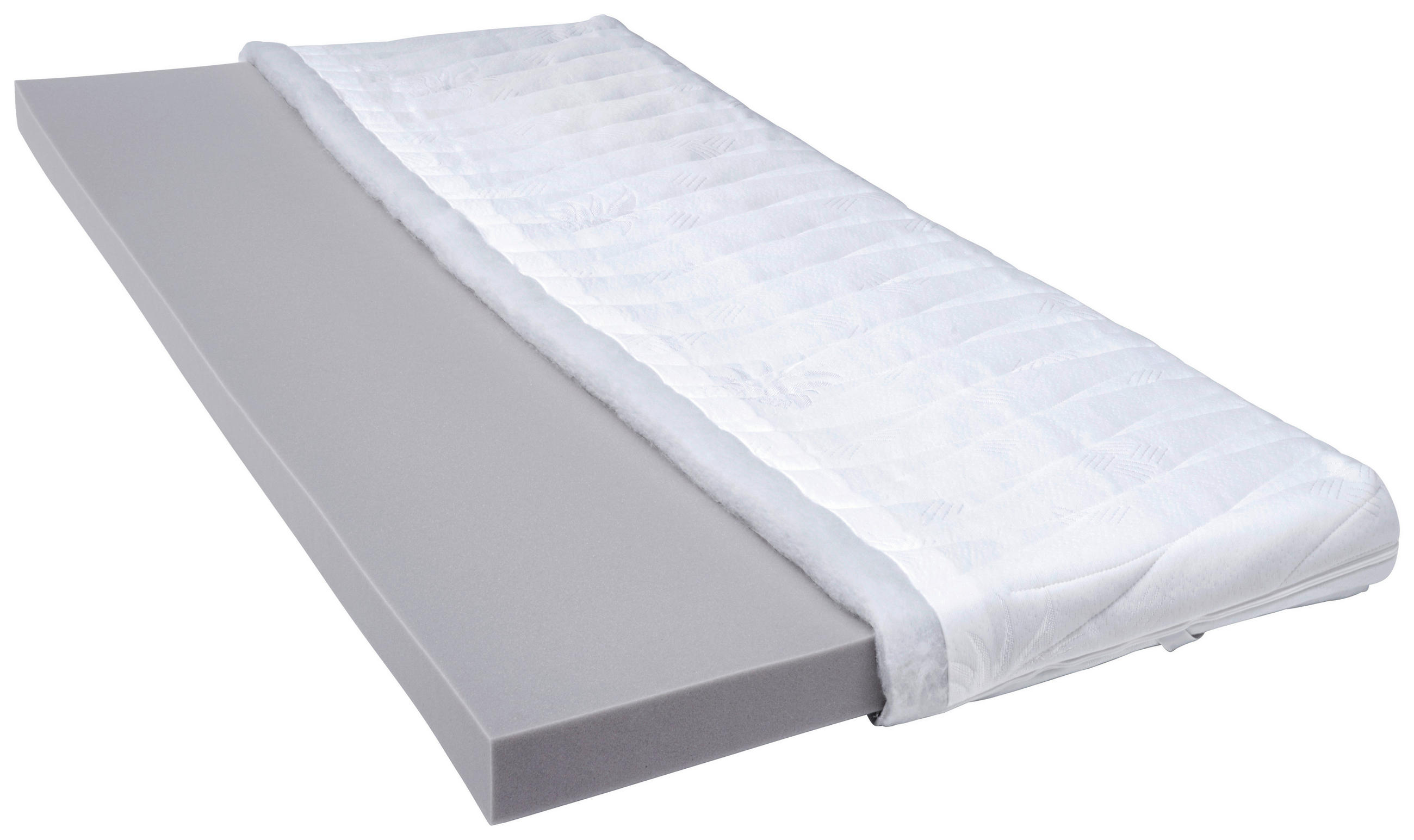 TOPPER 90/200 cm Höhe ca. 8 cm  - Weiß, KONVENTIONELL, Textil (90/200cm) - Sleeptex