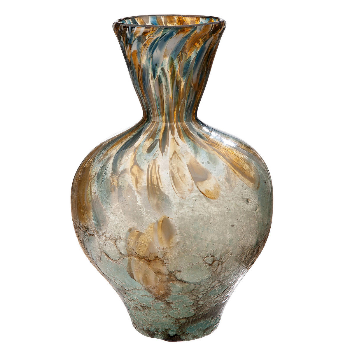DEKOVASE  - Hellbraun/Pastellblau, Basics, Glas (20/31cm)