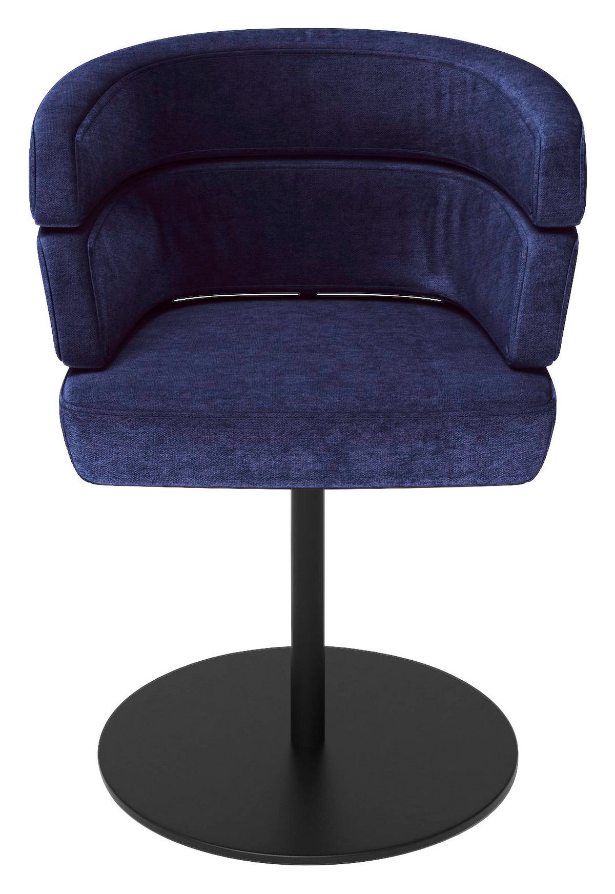 STUHL - Blau/Schwarz, Design, Textil/Metall (64/81/64cm) - Joop!