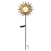 SOLARLEUCHTE - Rostfarben/Transparent, Basics, Glas/Kunststoff (24,2/81,5cm) - Globo