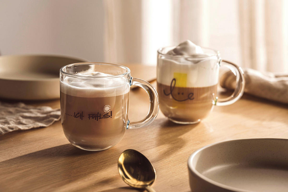 TASSE EMOZIONE   400 ml  - Transparent/Hellgrau, Basics, Glas (12,5/10,0/8,7cm) - Leonardo