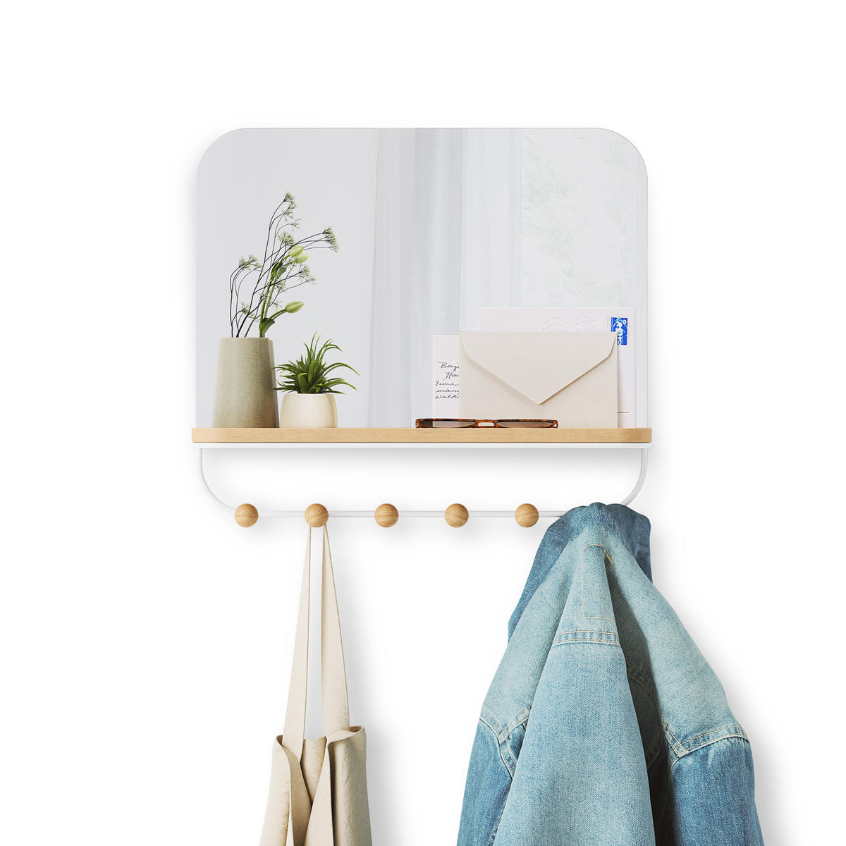 OGLEDALO      - bijela, Basics (10/41/46cm) - Umbra