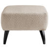 HOCKER Bouclé Buche, Fichte, Kiefer Beige  - Beige/Schwarz, MODERN, Holz/Textil (66/44/66cm) - MID.YOU