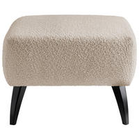 HOCKER in Holz, Textil Beige  - Beige/Schwarz, Modern, Holz/Textil (66/44/66cm) - MID.YOU