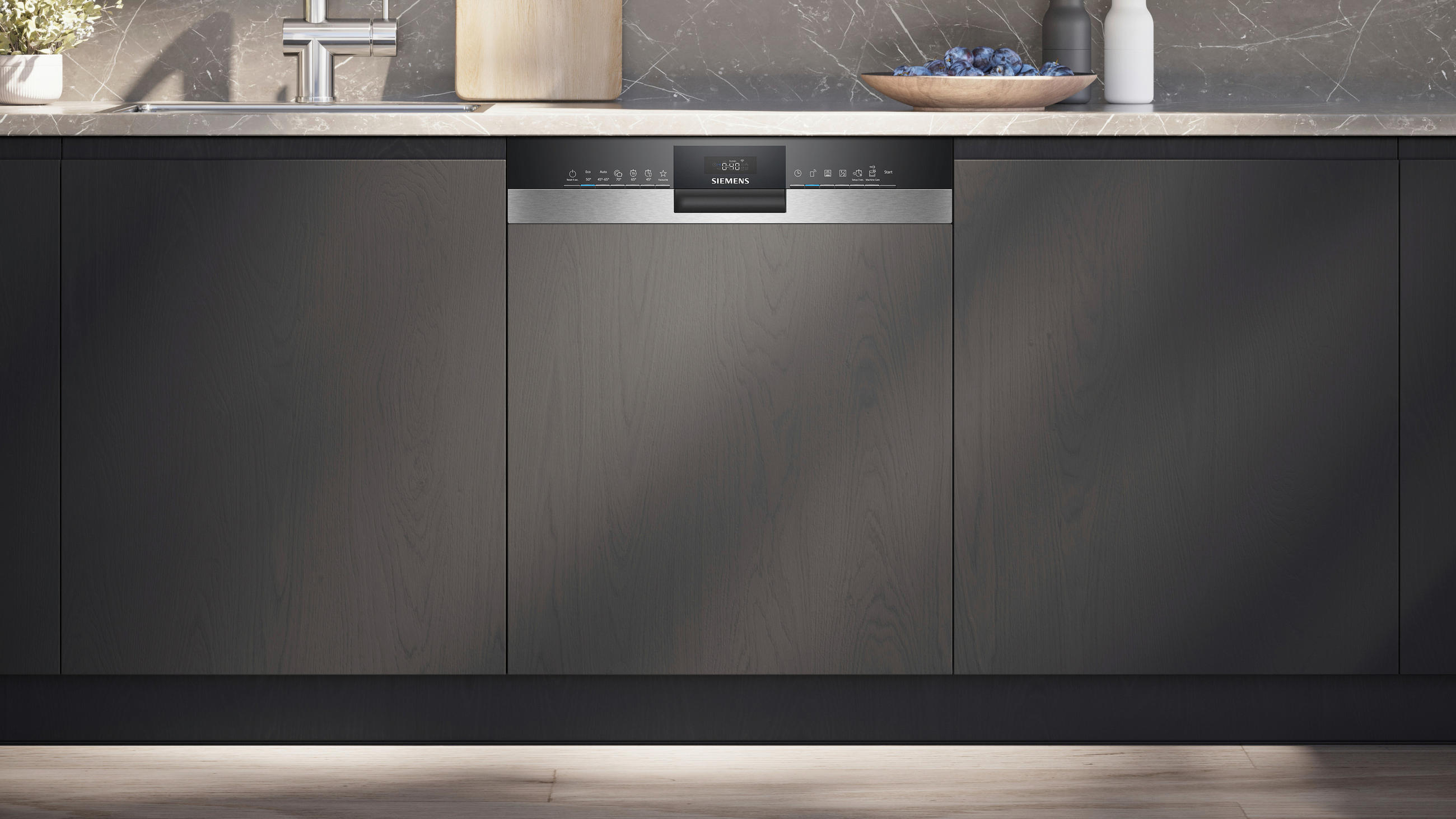 GESCHIRRSPÜLER SN53HS10TE  - Edelstahlfarben/Schwarz, Natur, Metall (59,8/81,5/57,3cm) - Siemens