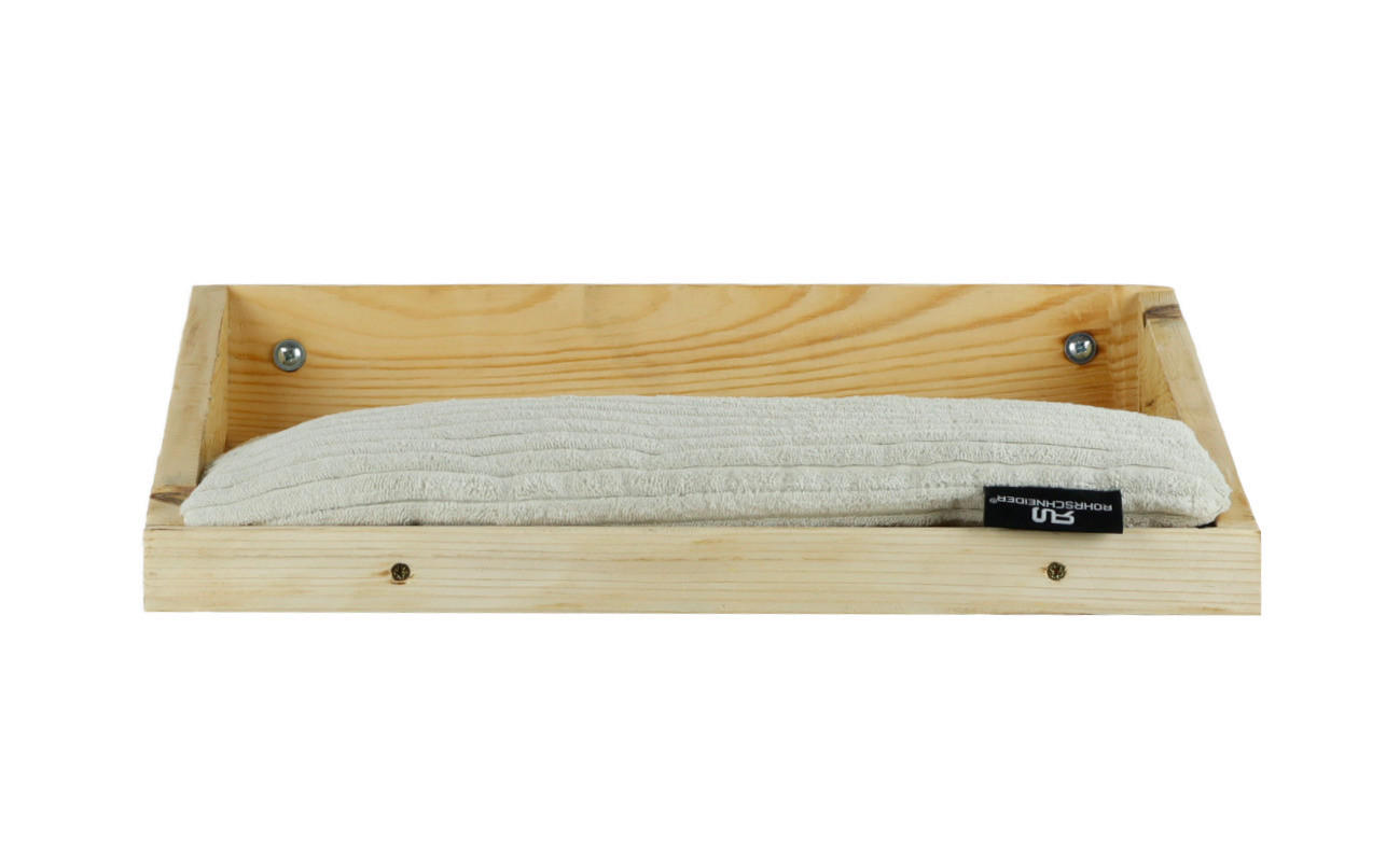 KATZEN-HÄNGESESSEL - Beige/Kieferfarben, Basics, Holz/Textil (40/28/15cm)