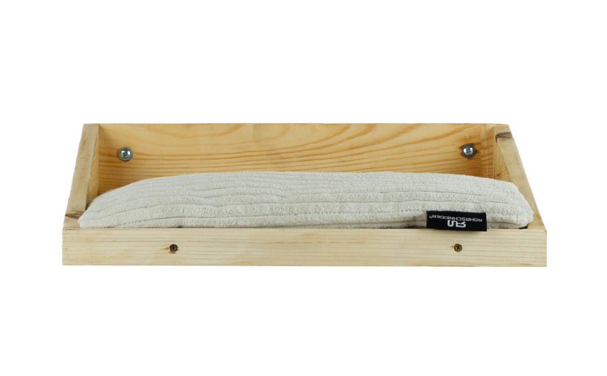 KATZEN-HÄNGESESSEL - Beige/Kieferfarben, Basics, Holz/Textil (40/28/15cm)