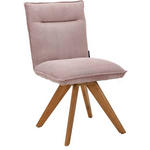 STUHL Feincord Altrosa Wildeiche massiv  - Wildeiche/Altrosa, Design, Holz/Textil (47/87/62cm) - Johann Jakob