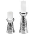KERZENHALTER - Silberfarben, Design, Metall (10/15cm) - Ambia Home
