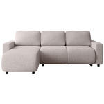 ECKSOFA Beige Webstoff  - Beige/Schwarz, MODERN, Kunststoff/Textil (150/240cm) - Xora