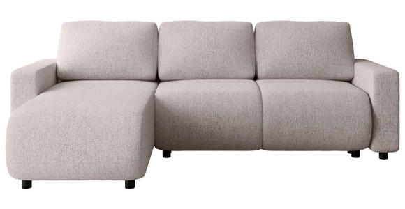 ECKSOFA Beige Webstoff  - Beige/Schwarz, MODERN, Kunststoff/Textil (150/240cm) - Xora