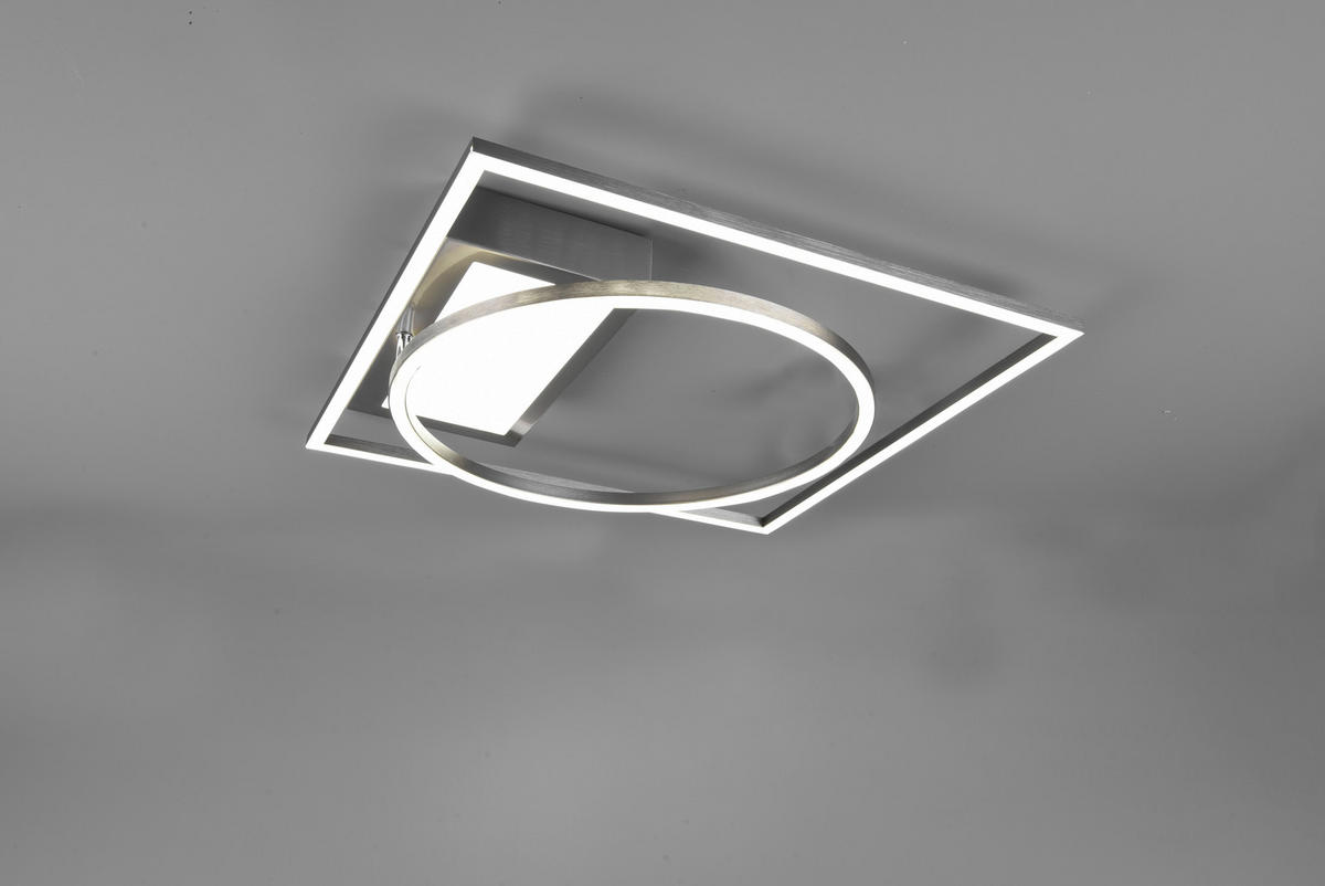 LED PLAFONJERA - boja nikla, Dizajnerski, metal (64,5/9,0/86,5cm)